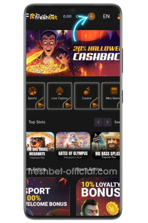 FreshBet Casino deposit menu cryptocurrency payment options