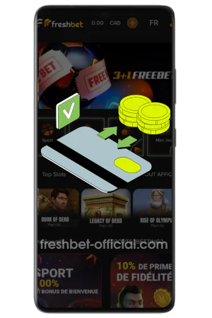 Bonus bienvenue casino Freshbet Canada crédité avec succès
