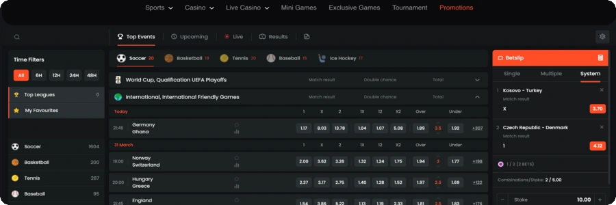 Freshbet sports betting