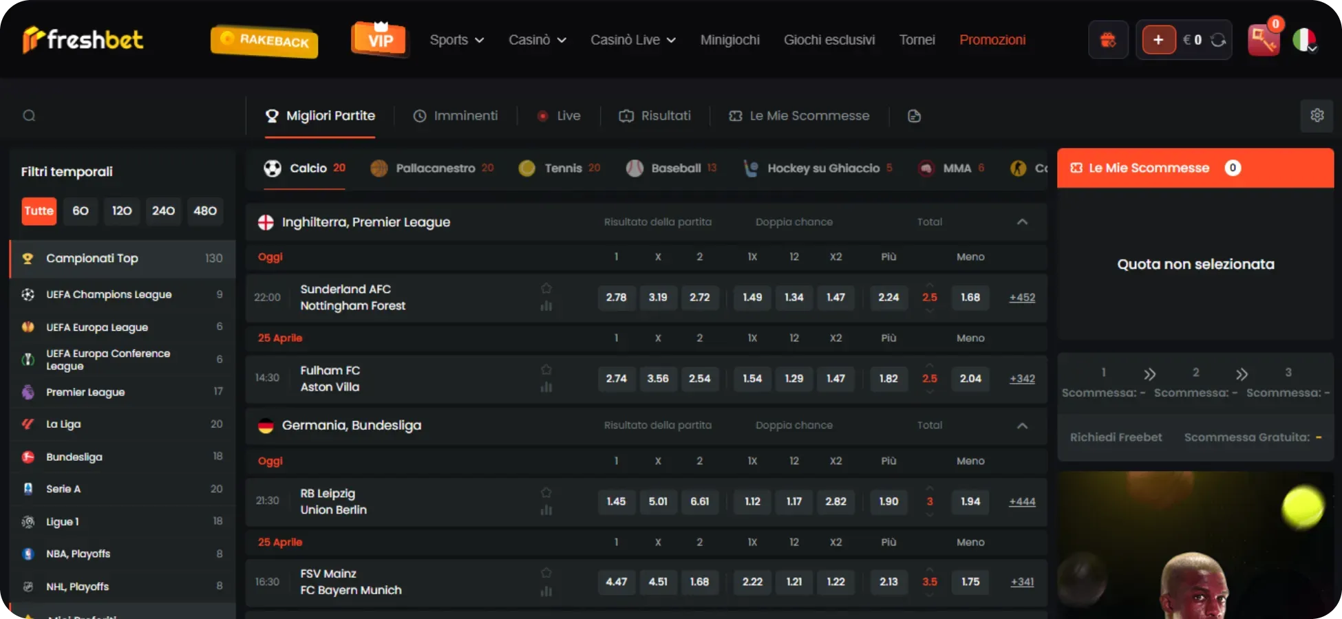 Freshbet sports betting